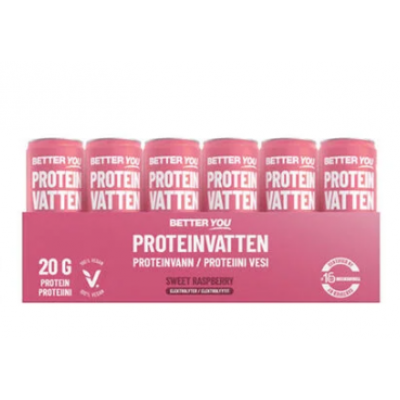24 x Proteinvatten Elektrolyter 330 ml Hallon