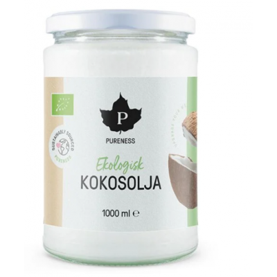 Jungfru kokosolja Eko 1000 ml Pureness
