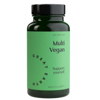 Multi Vegan Multivitamin 60 kapslar Great Earth