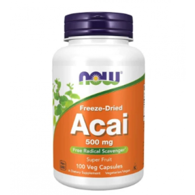 NOW Acai 500 mg 100 vegetabiliska kapslar