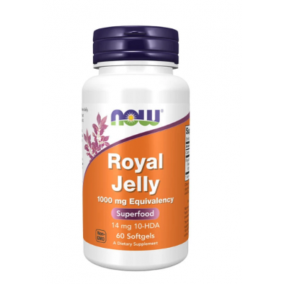NOW Royal Jelly motsvarande 1000 mg 60 mjukkapslar