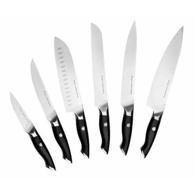 ROSTFRITT STAL ONYX COOKWARE 6 DELAR KOMPLETT KNIVSET