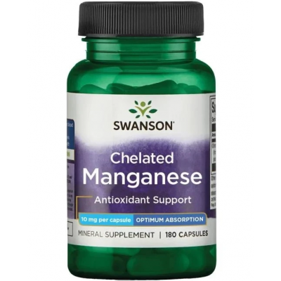 Swanson Albion Chelat Mangan 10 mg 180 kapslar