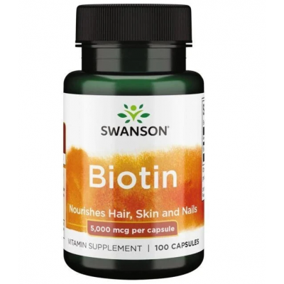 Swanson Biotin 5000 mcg 100 kapslar