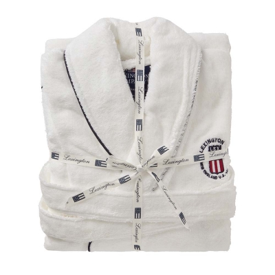 lexington bomullsfrotte morgonrock white