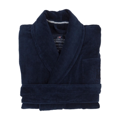 lexington hotel velour morgonrock dress blue