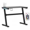 vidaXL Gamingskrivbord LED med Z formade ben svart 90x60x75 cm