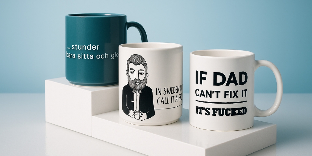 Testvinnarna från testet av Muggar med text