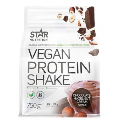 Vegan Protein Shake Veganskt Proteinpulver 750 g Chocolate Hazelnut Star Nutrition
