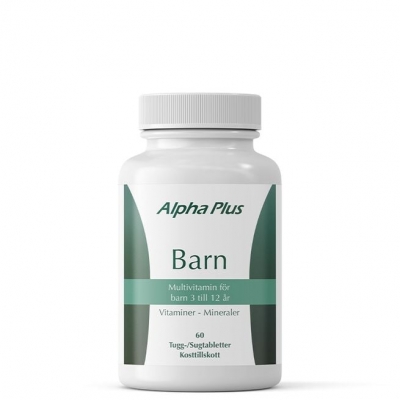 Alpha Plus Barn Multivitamin 60 tabletter