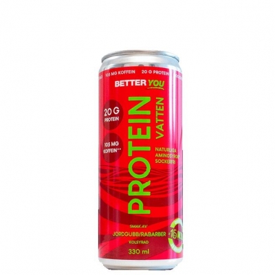 Better You Proteinvatten Koffein Jordgubb Rabarber 330 ml Jordgubb/Rabarber