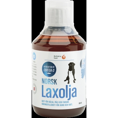 BioSalma Norsk Laxolja för Hund och Katt 300 ml