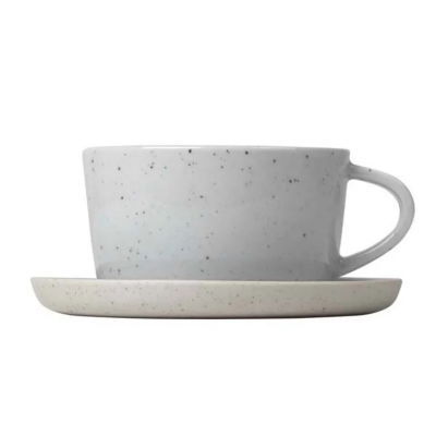 blomus Sablo kaffekopp med fat