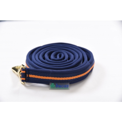 Bucas Dublin Vadderat Grimskaft 2m - Navy/Orange