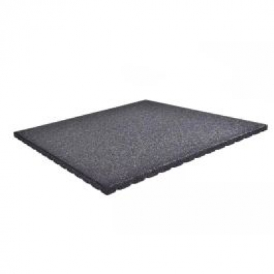 Gymgolv 30mm - 1x1m Gummi Svart
