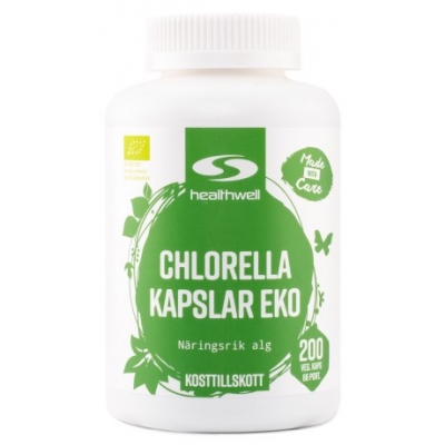 healthwell chlorella kapslar eko 66560 x2