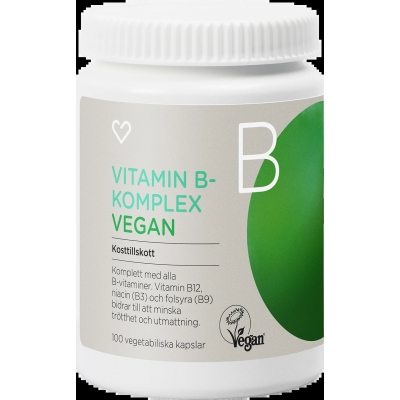 Hjärtats Vitamin B-komplex Vegan Kapsel 100 st