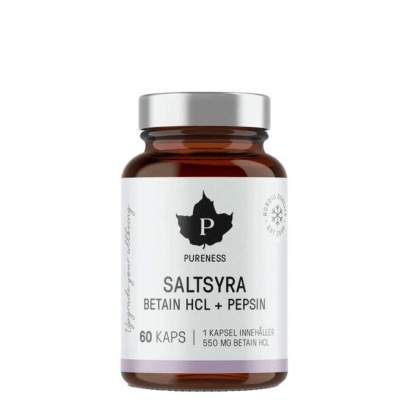 Pureness Saltsyra Betain HCL + Pepsin 60 kapslar