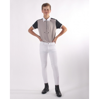 QHP Filip Leg Grip Ridbyxor Junior - Vita