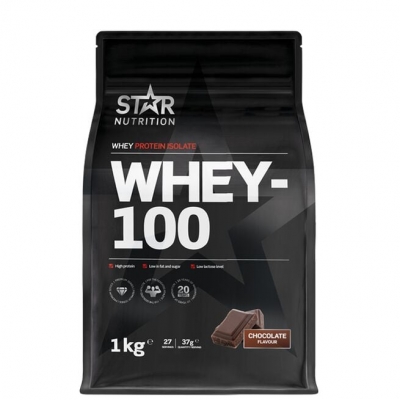 Star Nutrition Whey-100 Vassleprotein 1 kg                                                                     Choklad