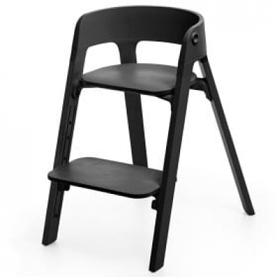 Stokke Steps Matstol (Svart björk/Svart)