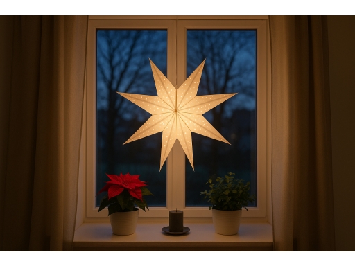 Användning Adventsstjärna fönster