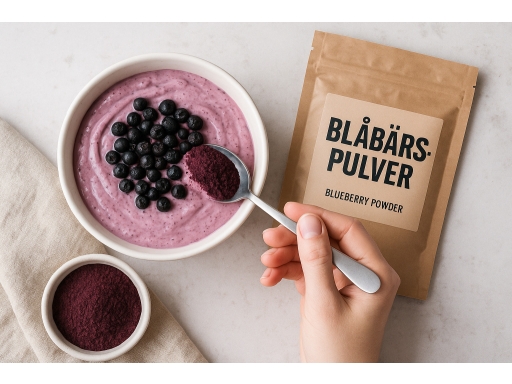 Användning Blåbärspulver
