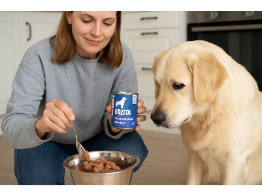 Användning bozita blötmat hund