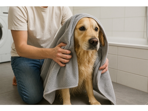 Användning Hundhandduk