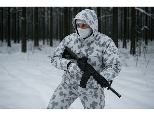 Användning Kamouflagekläder Snö