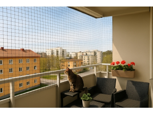 Användning Kattnät balkong