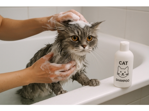 Användning Kattschampo