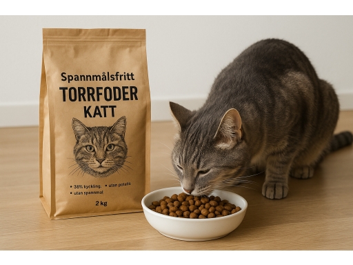 Användning Spannmålsfritt torrfoder katt