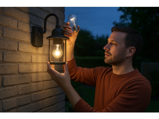 Användning utomhusvägglampa