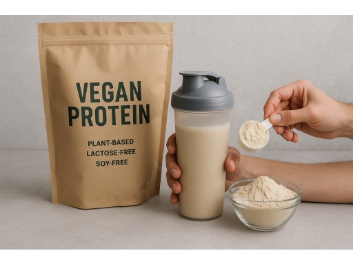 Användning Veganskt proteinpulver