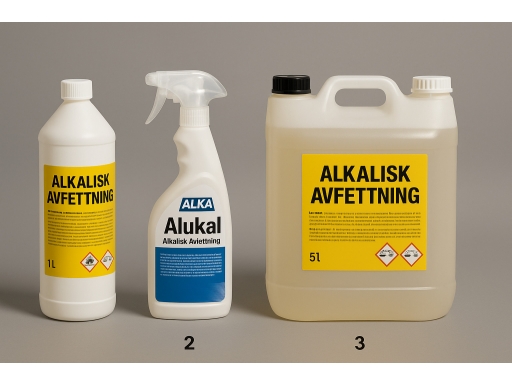 Olika sorters Alkalisk avfettning