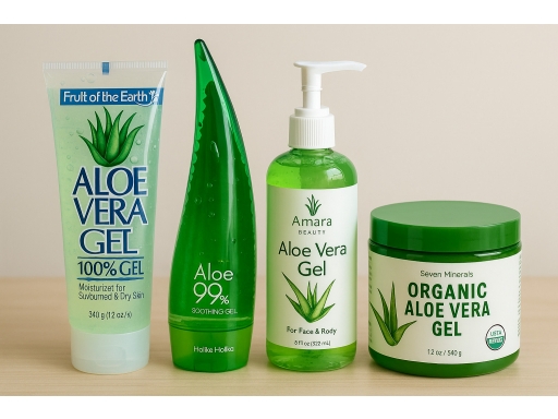 Olika sorters Aloe vera gel