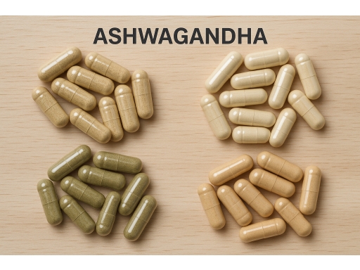 Olika sorters Ashwagandha kapslar