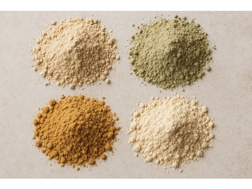 Olika sorters Ashwagandha pulver