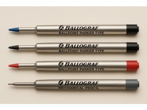 Olika sorters Ballograf refill
