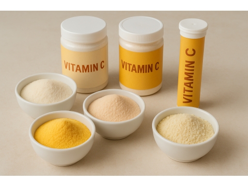 Olika sorters C Vitamin Pulver