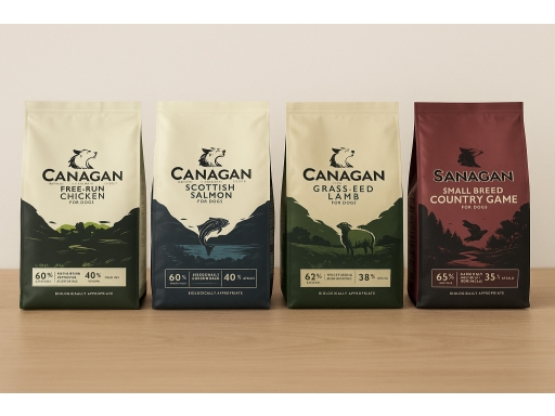 Olika sorters Canagan hundfoder