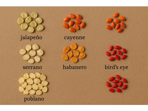 Olika sorters Chilifrö