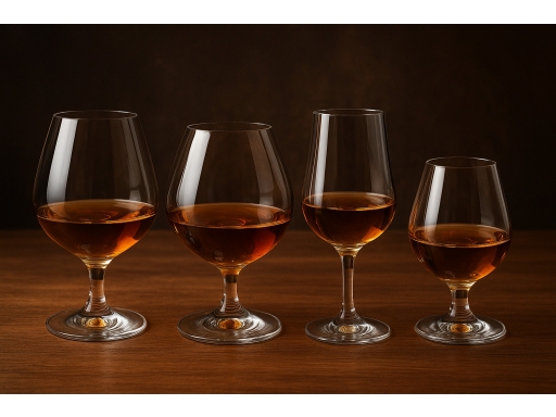 Olika sorters Cognac glas