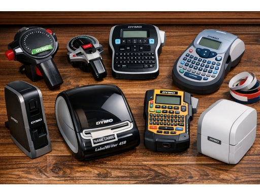 Olika sorters Dymo Märkmaskin