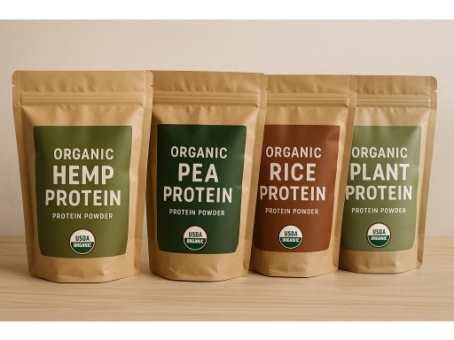 Olika sorters Ekologiskt proteinpulver