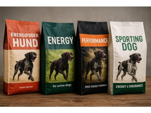Olika sorters Energifoder hund