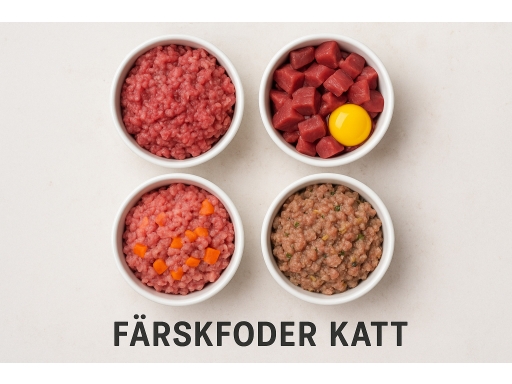Olika sorters Färskfoder katt