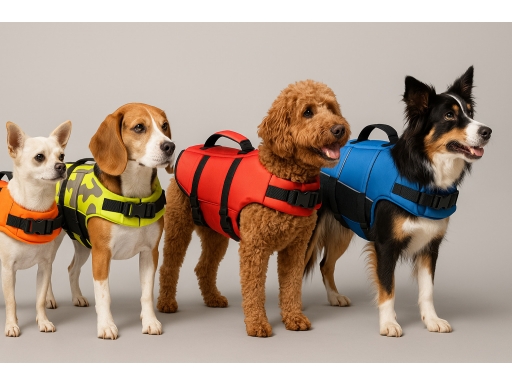 Olika sorters Flytväst hund
