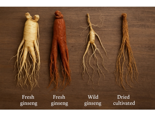 Olika sorters Ginseng